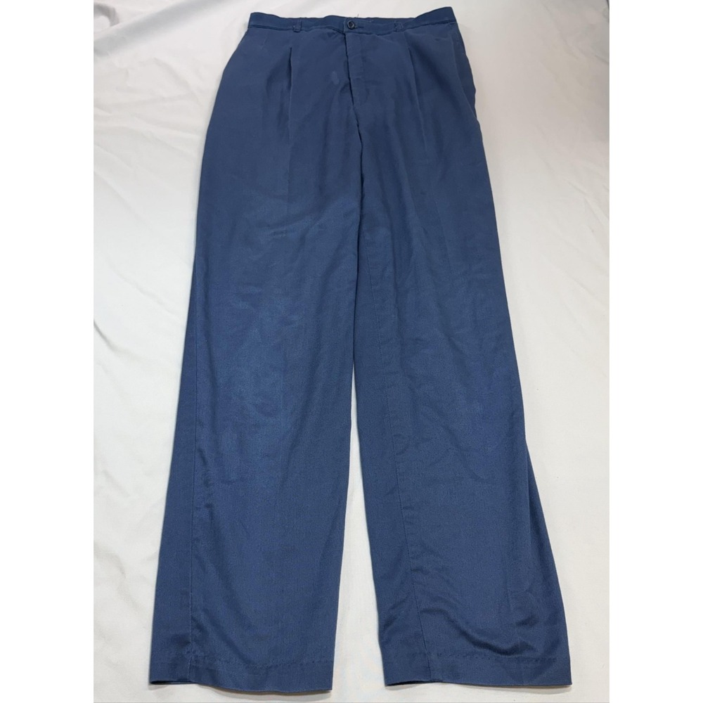 Vintage Levi's Pants Womens 16 Blue Twill Pleated Straight Leg Relaxed Fit USA